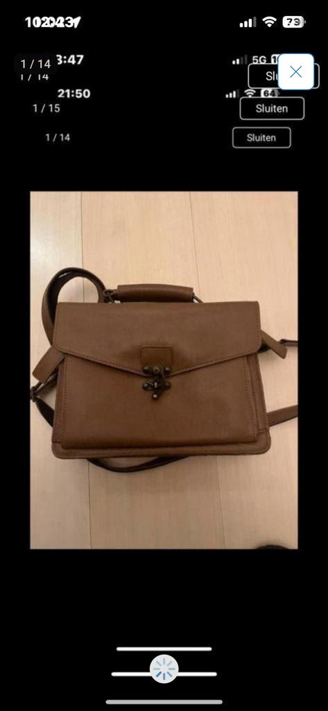 Schoudertas leder Royal Republiq 28x20 nieuwprijs €160, Ophalen of Verzenden, Zo goed als nieuw, Zwart