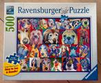 Ravensburger Puzzel 500 XL , Kleurrijke Honden? Nr: 167944., Hobby en Vrije tijd, Denksport en Puzzels, Ophalen of Verzenden, 500 t/m 1500 stukjes