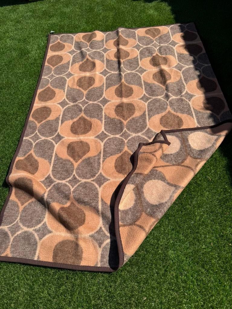 Vintage dralon deken 210x145, Ophalen of Verzenden