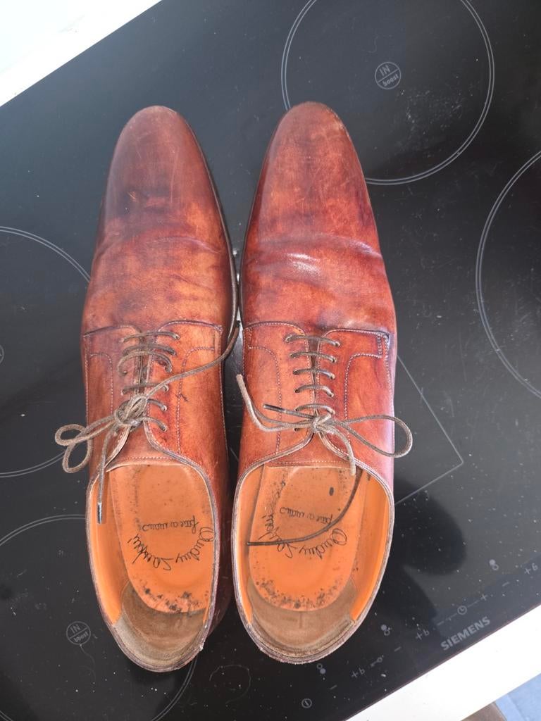 Santoni herenschoenen maat 46, Ophalen of Verzenden, Gedragen, Bruin