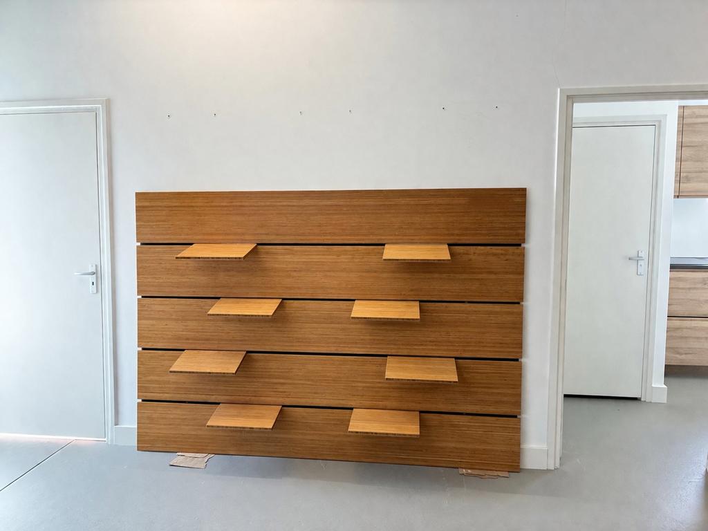 Unieke bamboe wandpanelen, Huis en Inrichting, Kasten | Wandmeubels, Ophalen, 200 cm of meer, 150 tot 200 cm, Zo goed als nieuw