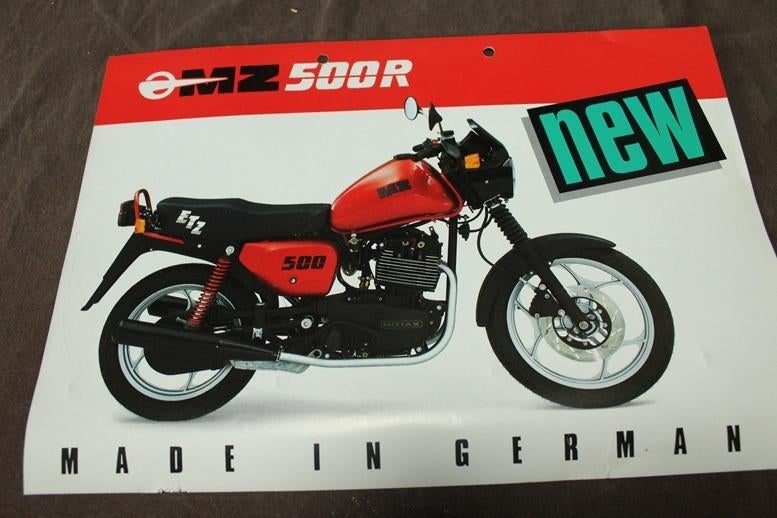 MZ 500R met rotax motor verkoop folder, Motoren, Ophalen of Verzenden, Overige merken