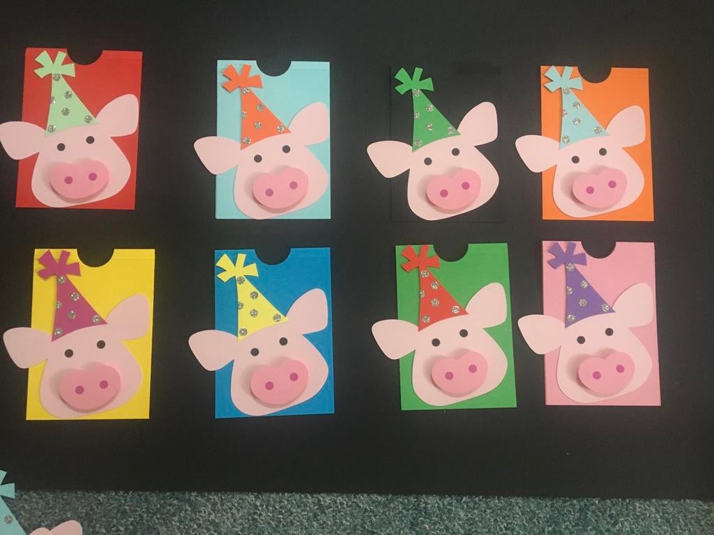 Traktatie Feestvarken, jarig, feest, hoera, leuk, trakteren, Ophalen of Verzenden, Nieuw, Feestartikel, Verjaardag
