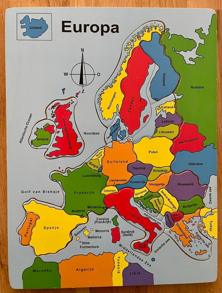 Leerzame puzzel EUROPA.Nieuw.!, Ophalen of Verzenden, Meer dan 50 stukjes, Zo goed als nieuw