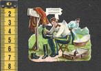 Soldaat poetst laarzen antiek poezieplaatje (784), Verzamelen, Poesieplaatjes, Ophalen of Verzenden