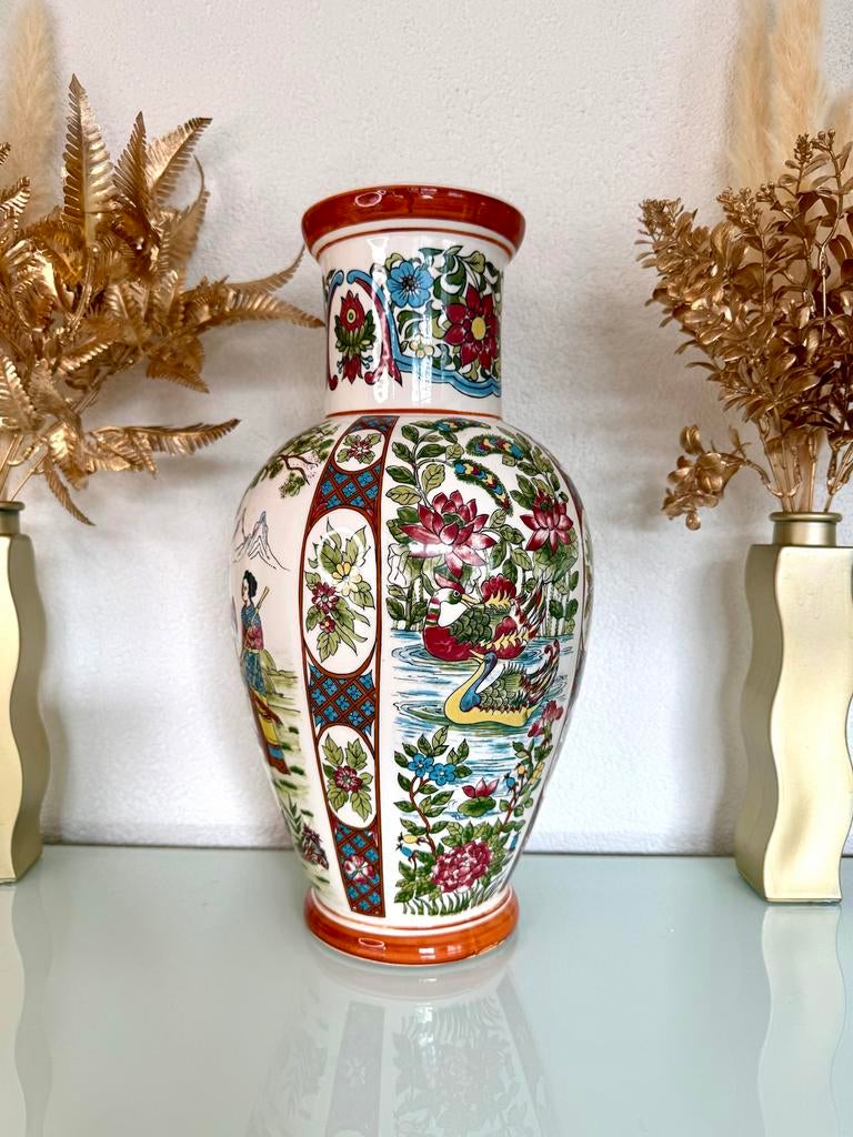 Vintage Chinese Famille Rose Vaas, Antiek en Kunst, Ophalen of Verzenden