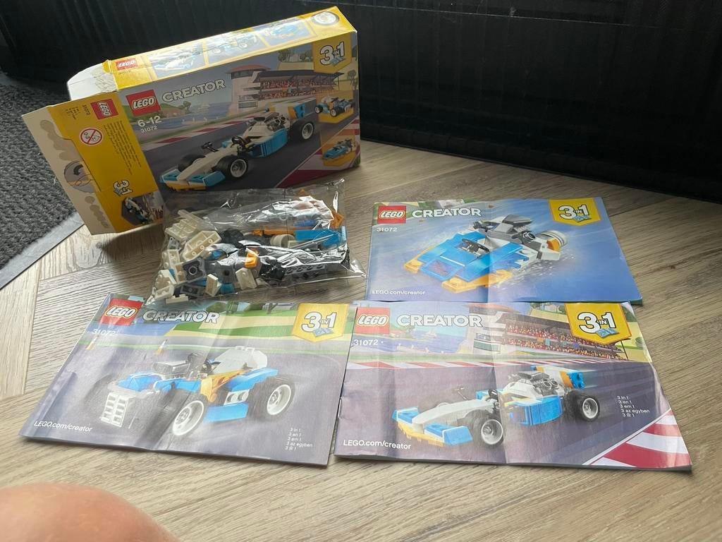 Lego creator set boot auto en formule 1 auto, Compleet, Gebruikt, Lego, Ophalen of Verzenden