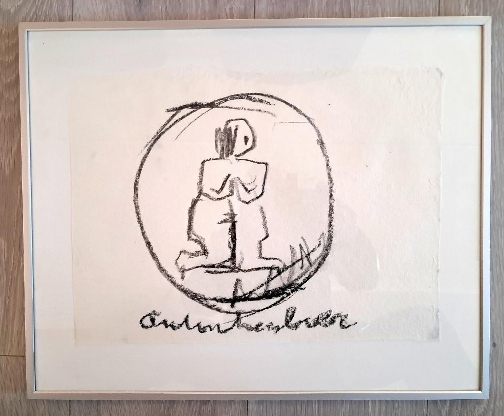 Anton Heyboer / Moeder en kind  zwart, Ophalen