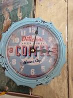Vintage Koffie Wandklok, Ophalen of Verzenden, Gebruikt, Analoog, Wandklok