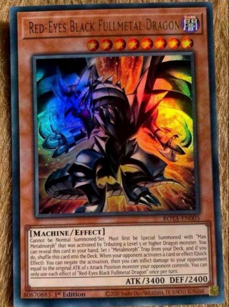 Yu-Gi-Oh! Red Eyes Black Fullmetal Dragon ROTA 1st Mint !, Hobby en Vrije tijd, Verzamelkaartspellen | Yu-gi-Oh!, Ophalen of Verzenden