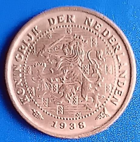 Halve cent brons uit 1938, Postzegels en Munten, Ophalen of Verzenden, Overige typen