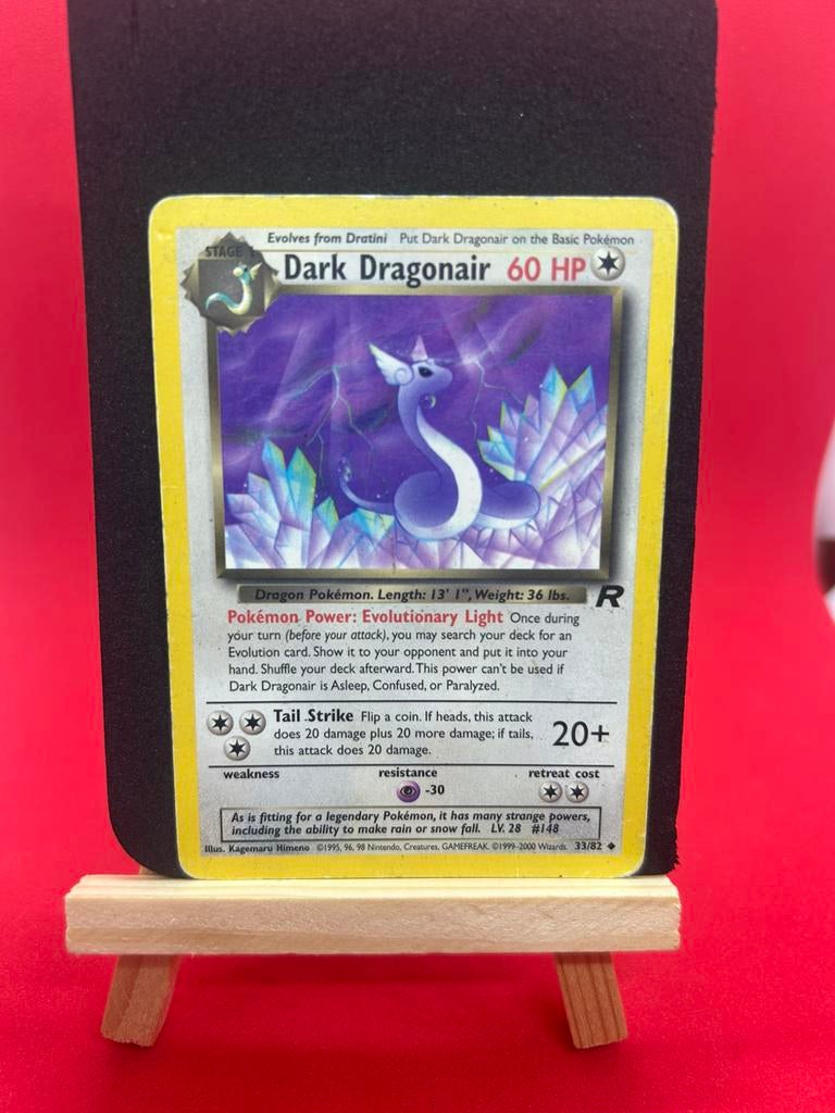 Team Rocket Dratini + Dark Dragonair WOTC 2000, Ophalen of Verzenden, Zo goed als nieuw, Meerdere kaarten