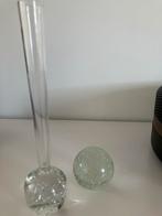 Spijkervaasje en decoratieve spijkerbol. Leerdam Copier, Ophalen of Verzenden