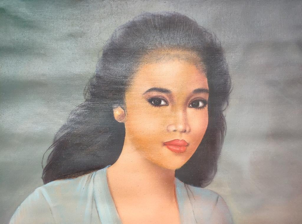 Schilderij van Indonesische schone Bali, Ophalen