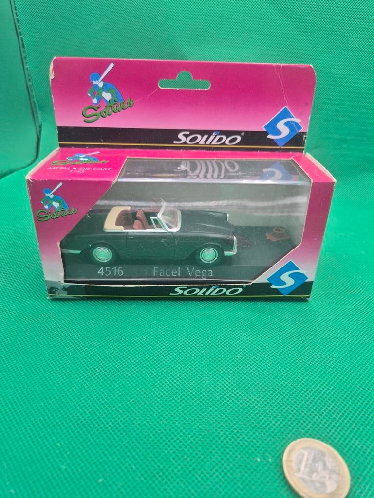 148 Facel vega 1/43 Solido, Ophalen of Verzenden, Zo goed als nieuw, Auto, Solido