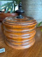 Houten tabakspot met deksel, Antiek en Kunst, Ophalen of Verzenden