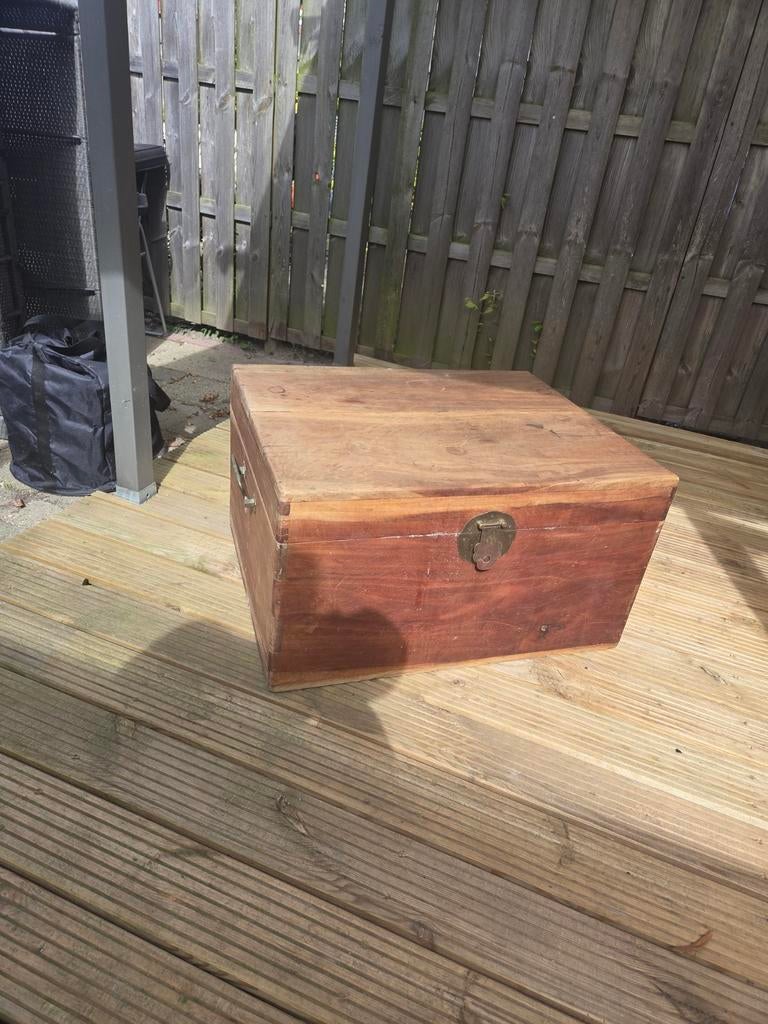 Houten kist - 80x65x45 cm - Geolied en als nieuw, Ophalen, Gebruikt, 50 tot 100 cm, 75 tot 100 cm