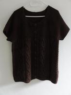 Gebreid T-shirt bruin, Maat 38/40 (M), Bruin, Ophalen of Verzenden, Zo goed als nieuw