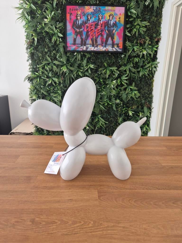 Witte polyester balloon dog, Ophalen of Verzenden