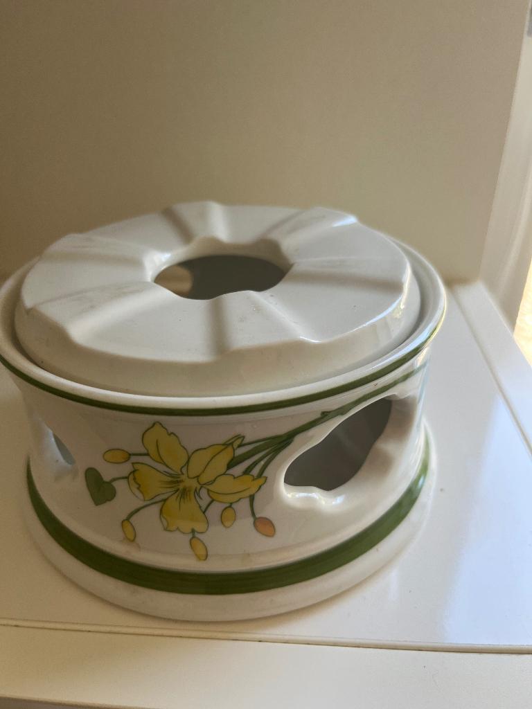 Villeroy en Boch Geranium theelicht, Overige typen, Ophalen of Verzenden, Zo goed als nieuw, Overige stijlen