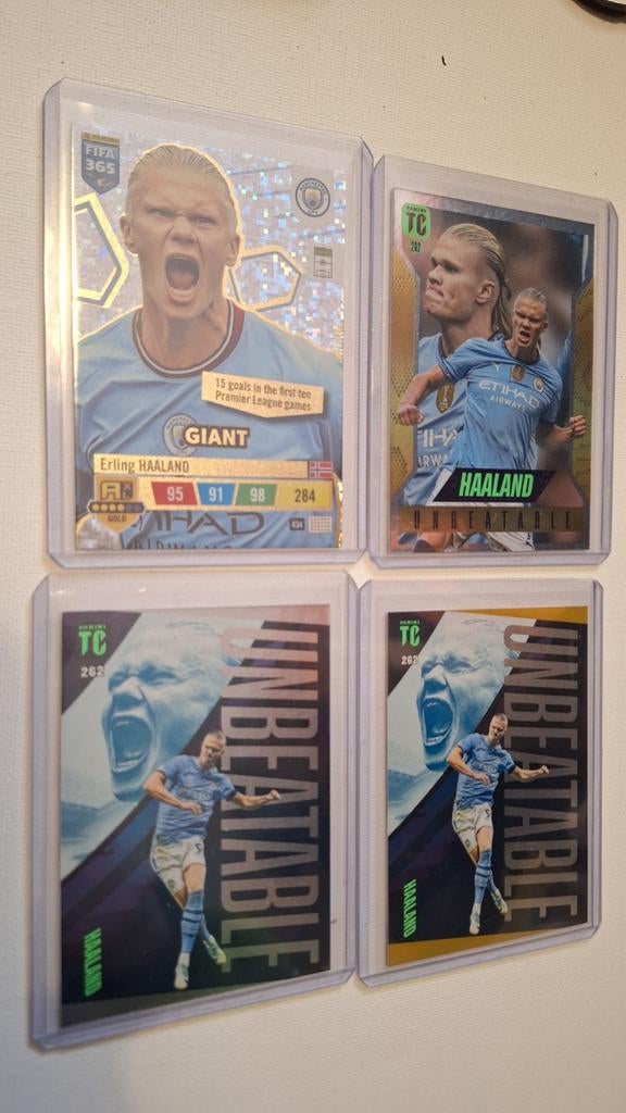 Erling Haaland Voetbal Kaart Collectie - Diverse Panini, Ophalen of Verzenden, Zo goed als nieuw, Buitenlandse clubs, Spelerskaart