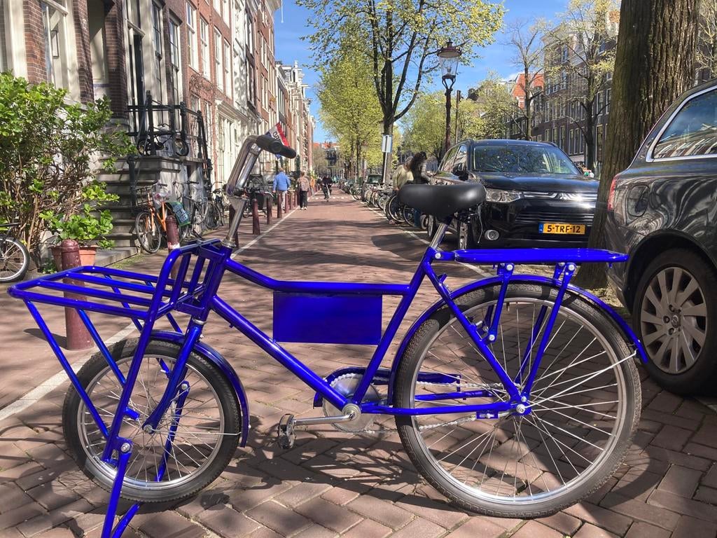Transport Fiets, terugtrap, blauw, nieuw, aluminium frame, Ophalen, Zo goed als nieuw