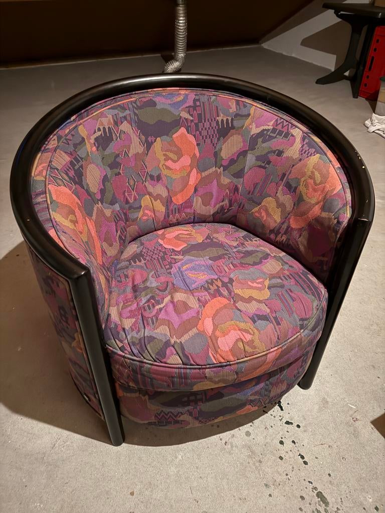 Stoeltje met bloemenprint, Huis en Inrichting, Stoelen, Ophalen, Gebruikt, Overige kleuren, Eén