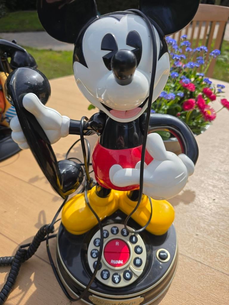 Vintage Mickey Mouse Telefoon - Decoratief en Functioneel, Ophalen of Verzenden, Gebruikt