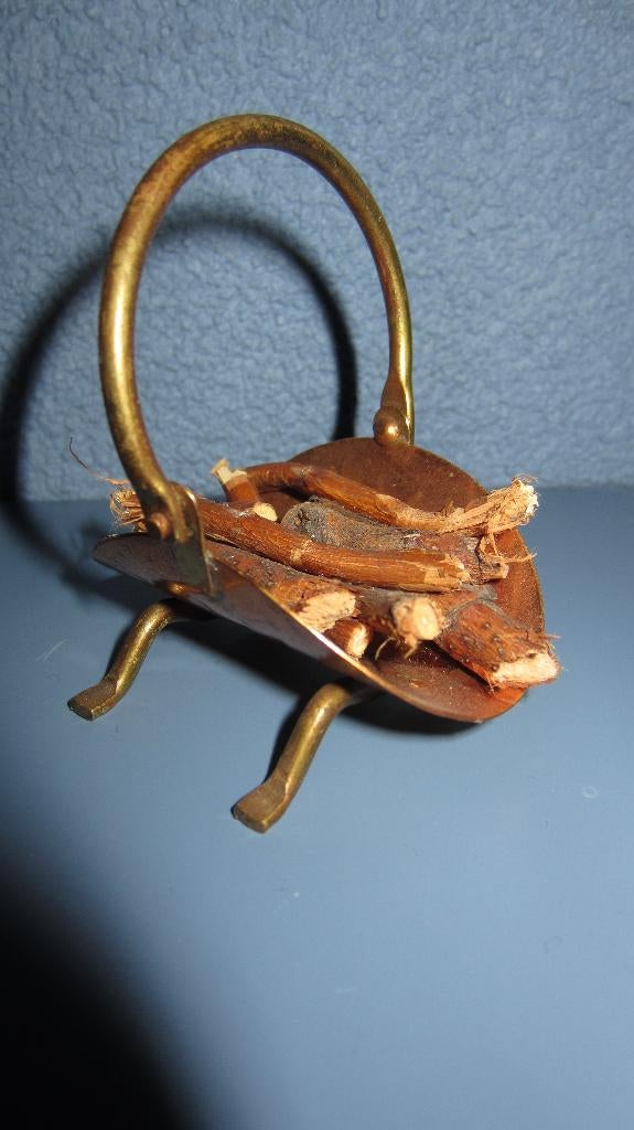 Antiek koperen bak voor hout - kachel - poppenhuis - verzend, Verzamelen, Ophalen, Poppenhuis