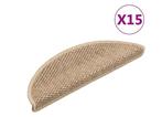 AANBIEDING | Trapmatten 15 st sisal-look zandkleurig! GRTS B, Huis en Inrichting, Stoffering | Vloerbedekking, Verzenden, Nieuw