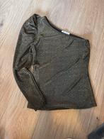 Gouden glitter top met één mouw - Cherry Koko, Kleding | Dames, Overige kleuren, Ophalen of Verzenden, Zo goed als nieuw, Lange mouw