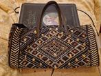 Boho tas- zwarte stof/lovertjes en borduur. "Goround"., Verzenden, Nieuw, Zwart, Shopper
