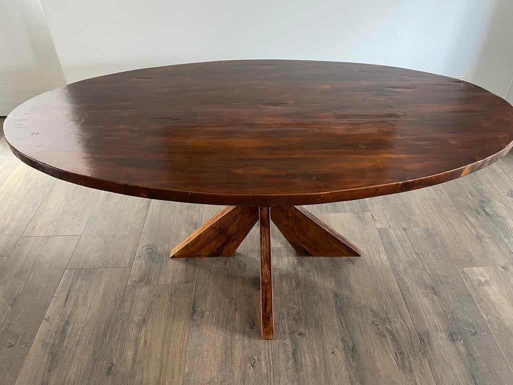 Eettafel Ovaal Eikenhout 180x100, Huis en Inrichting, Ophalen, Eikenhout, 50 tot 100 cm, Zo goed als nieuw