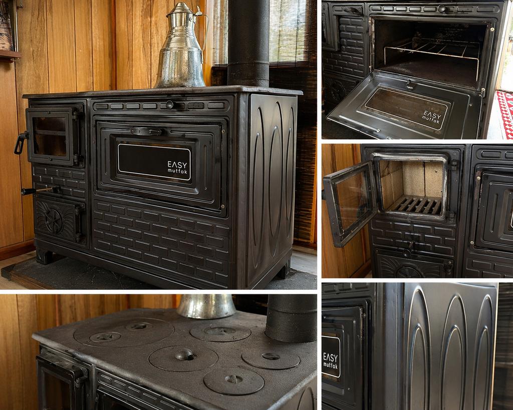 Te koop: stevige houtkachel / houtfornuis met oven, Huis en Inrichting, Kasten | Dressoirs, Zo goed als nieuw, 50 tot 100 cm, 25 tot 50 cm