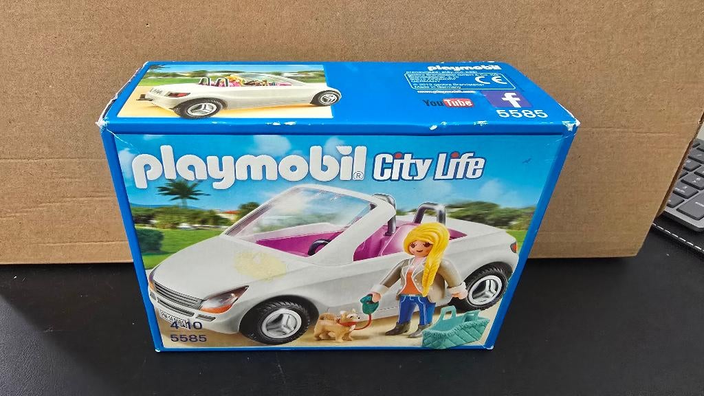 Playmobil 5585 City Life Cabrio wit nieuw in doos, Ophalen of Verzenden, Nieuw, Complete set