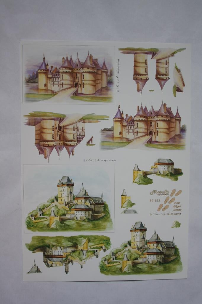 Knipvel novella kastelen 9039, Hobby en Vrije tijd, Ophalen of Verzenden, Nieuw, Overige thema's, Knipvel