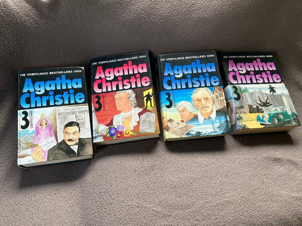 🕵️ 4x Agatha Christie 3 detectives, Boeken, Detectives, Gelezen, Ophalen of Verzenden