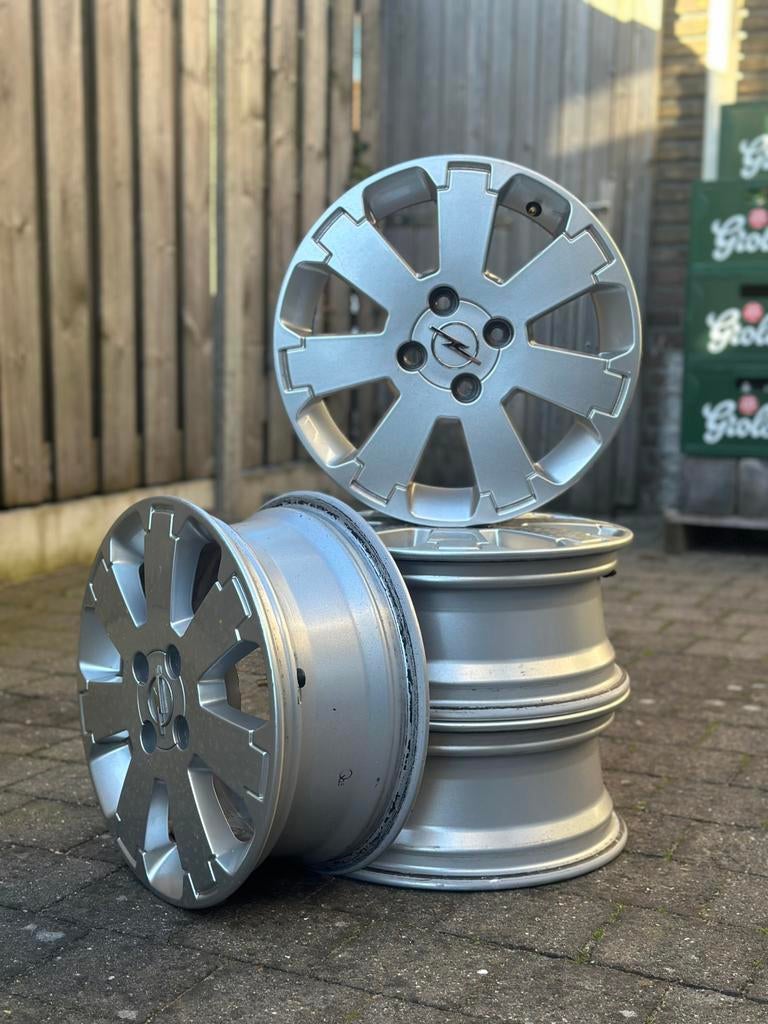 Ronal/Opel 15 inch lichtmetalen velgen zonder banden, Ophalen, Overige, Gebruikt, 15 inch