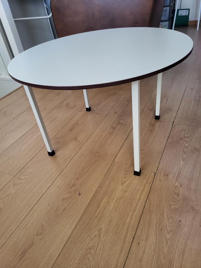 Rond tafeltje, wit, 70 cm doorsnede, 44 cm hoog, Huis en Inrichting, Tafels | Bijzettafels, Ophalen, Minder dan 45 cm, Rond, Minder dan 55 cm