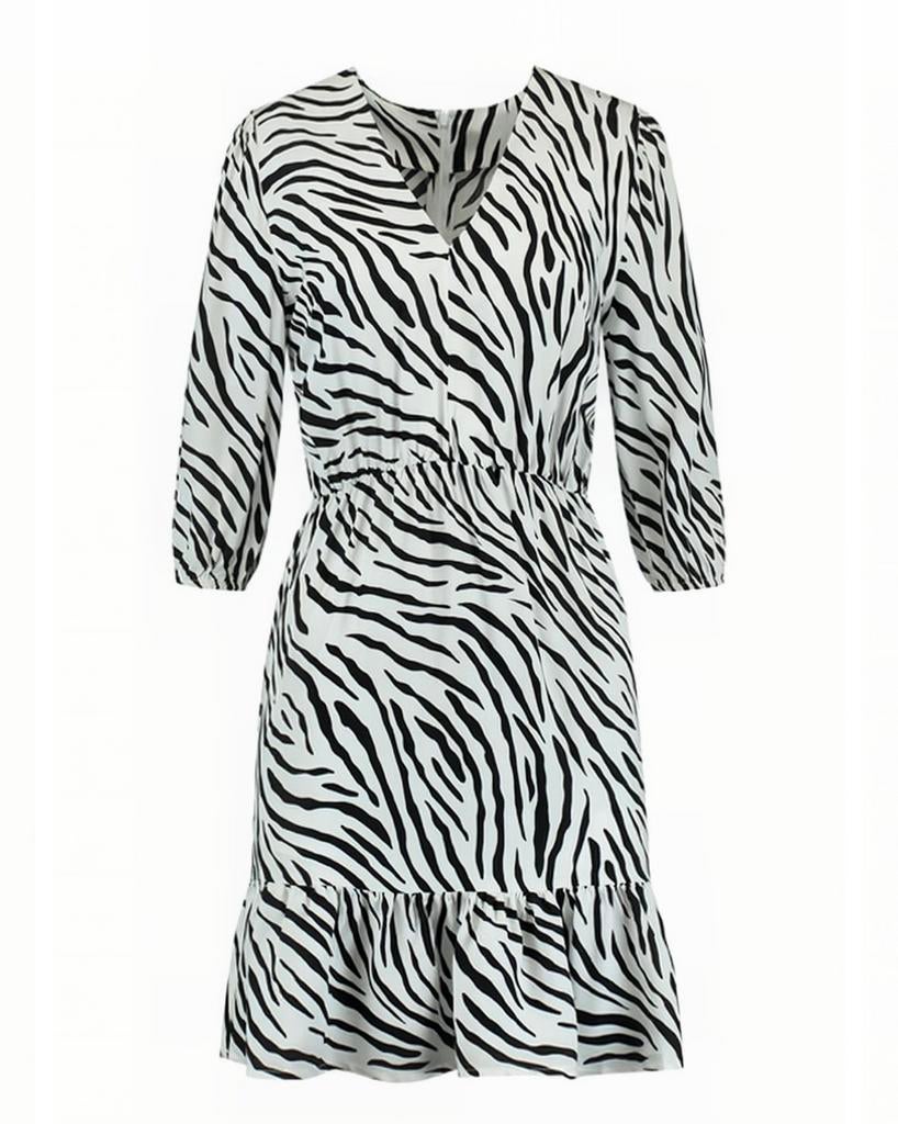 Zwart wit jurk van Nikkie maat 34, Zwart, Ophalen of Verzenden, Zo goed als nieuw, Maat 34 (XS) of kleiner