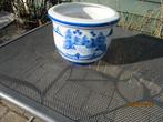 Bloempot - blauwe bloempot, Ophalen of Verzenden