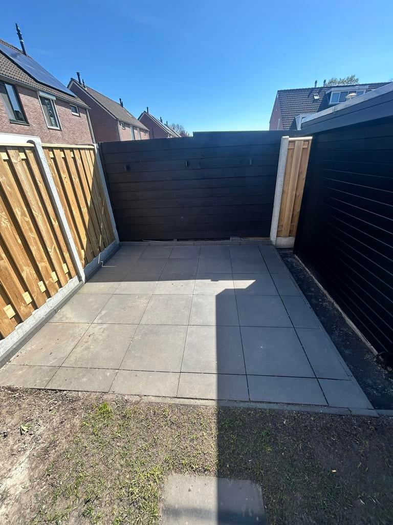 27 hele en 11 halve 60x60 tegels met betonbandjes, Ophalen, Gebruikt, 10 m² of meer, Beton