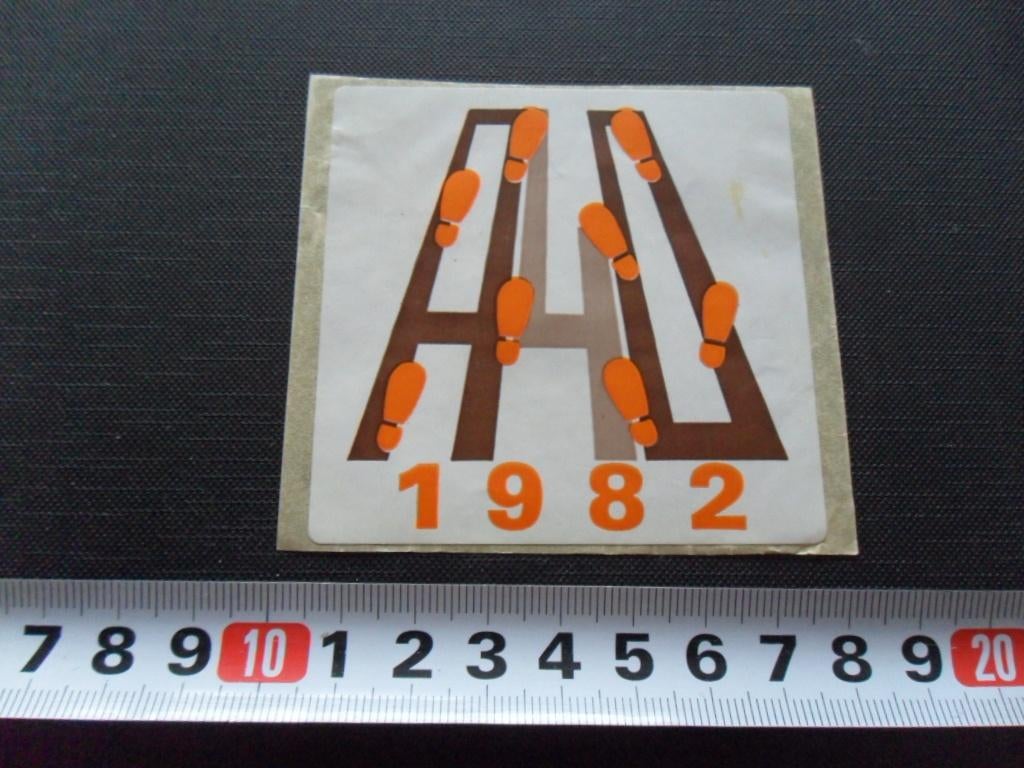sticker A4D 1982 avondvierdaagse, Verzamelen, Ophalen, Zo goed als nieuw