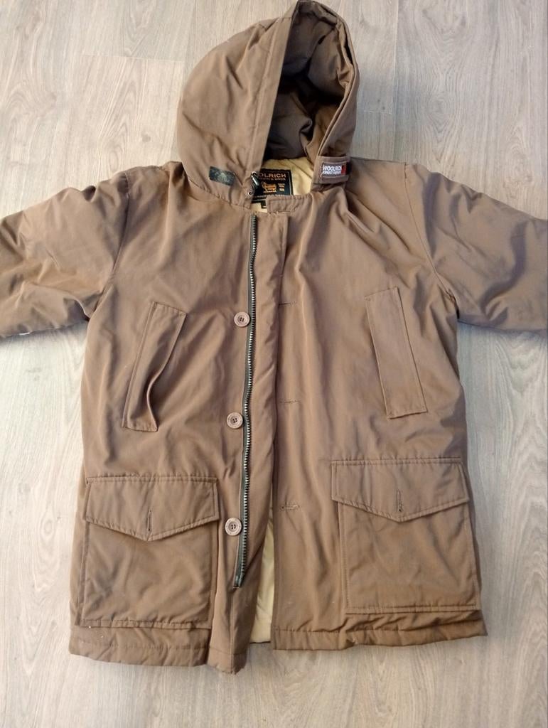 Woolrich heren parka m, Kleding | Heren, Jassen | Winter, Ophalen of Verzenden, Zo goed als nieuw, Bruin