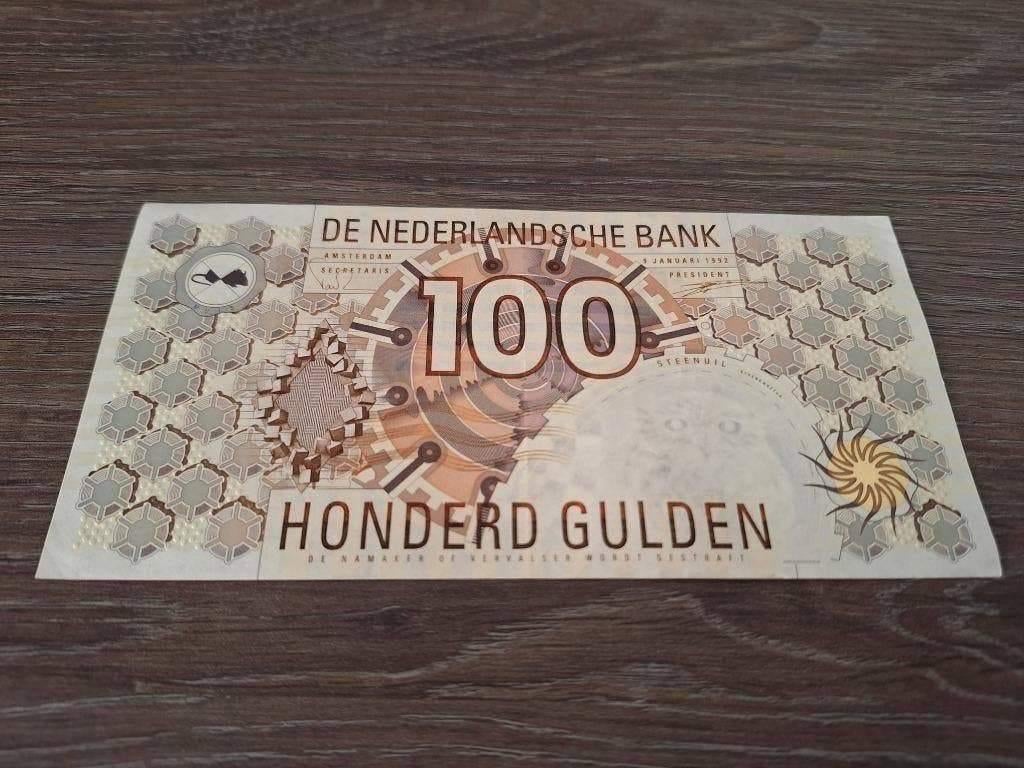 Prachtig biljet 100 gulden Steenuil, 1992, Ophalen of Verzenden, 100 gulden