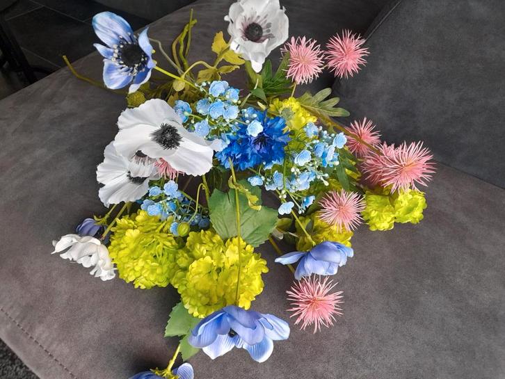 Kunstbloemen en -takken in blauw, limegroen, roze en wit, Huis en Inrichting, Woonaccessoires | Kunstplanten en Kunstbloemen, Nieuw