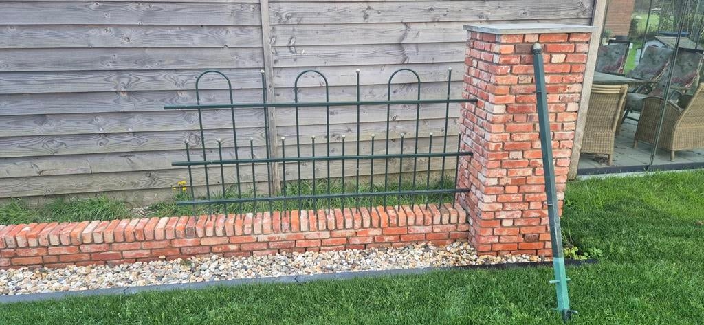 Decoratief ijzeren hekwerk - Groen, Tuin en Terras, Ophalen of Verzenden, Gebruikt, IJzer, Sierhekwerk