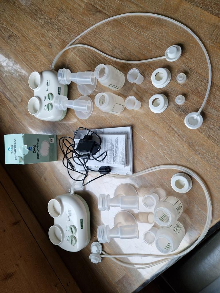 Ameda Lactaline personal dubbele borstkolf, Ophalen of Verzenden, Zo goed als nieuw, Borstkolf