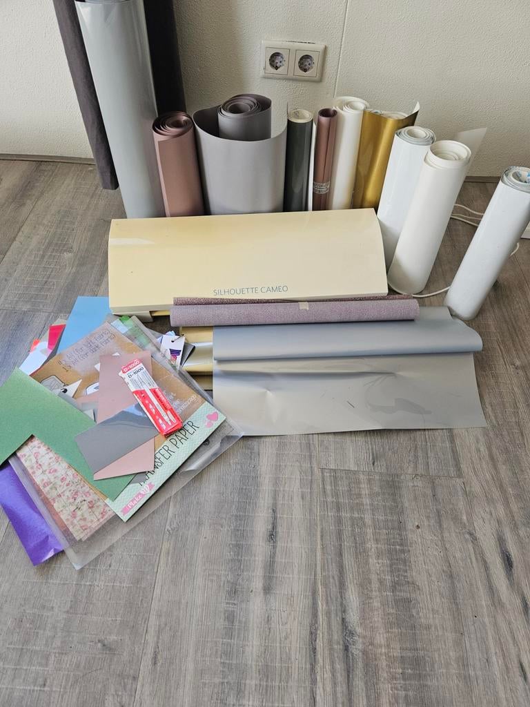 Silhouette Cameo met veel folies en accessoires, Ophalen, Gebruikt, Gereedschap of Toebehoren, Silhouette