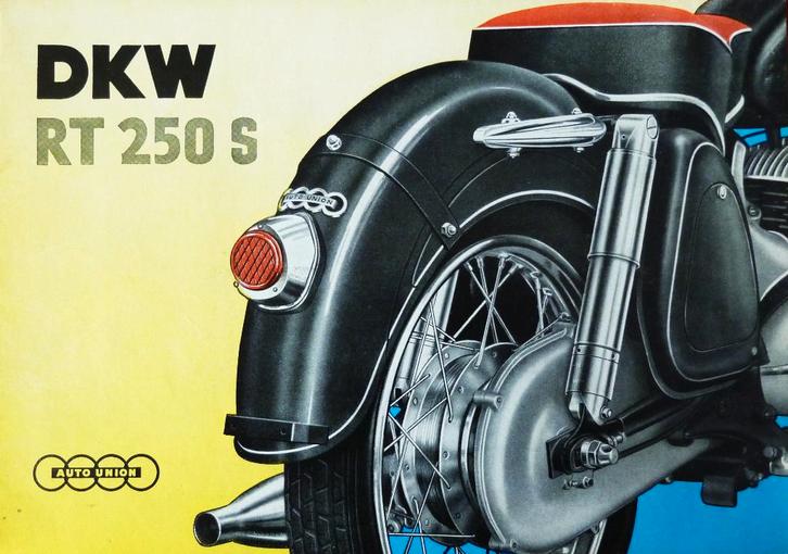 Folder DKW RT 250 S 1956, Motoren, Handleidingen en Instructieboekjes, Overige merken, Ophalen of Verzenden